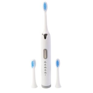 Electric Toothbrush Set – Rechargeable Sonic Cleaner with 3 Brush Heads