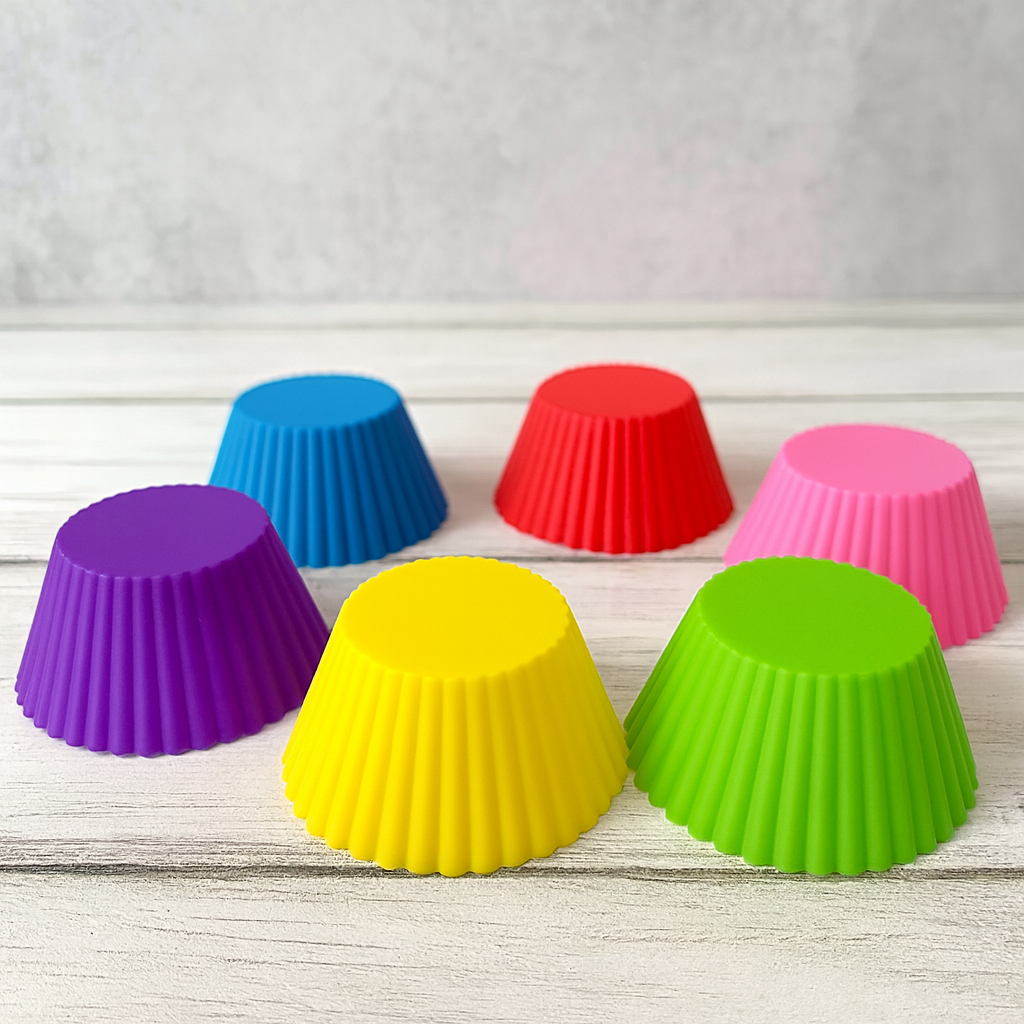 Silicone Cupcake Mold Set – 6 Food-Grade Flexible | Bake & Dwell