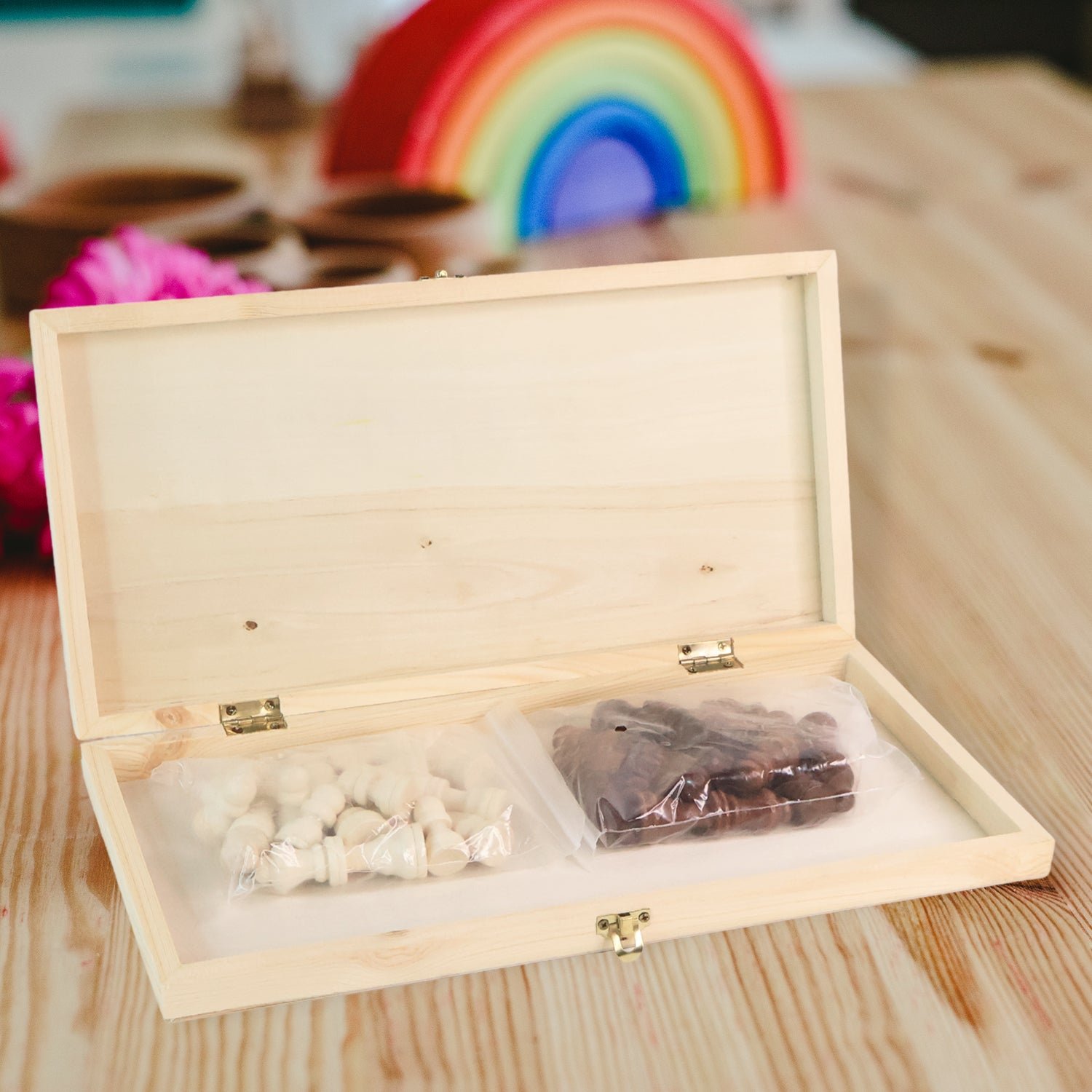 Folding Wooden Chess Board Set – Travel-Friendly | Boardoria
