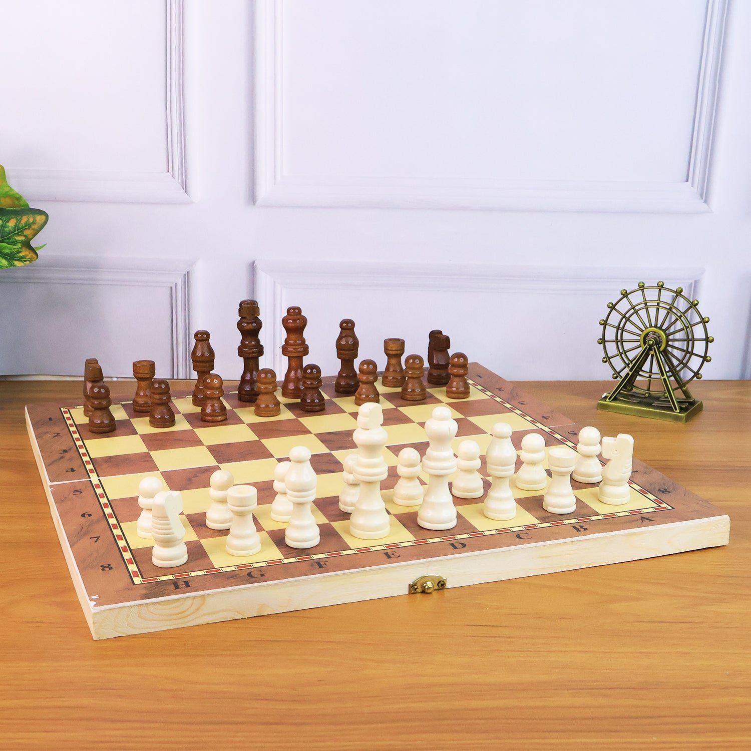 Folding Wooden Chess Board Set – Travel-Friendly | Boardoria
