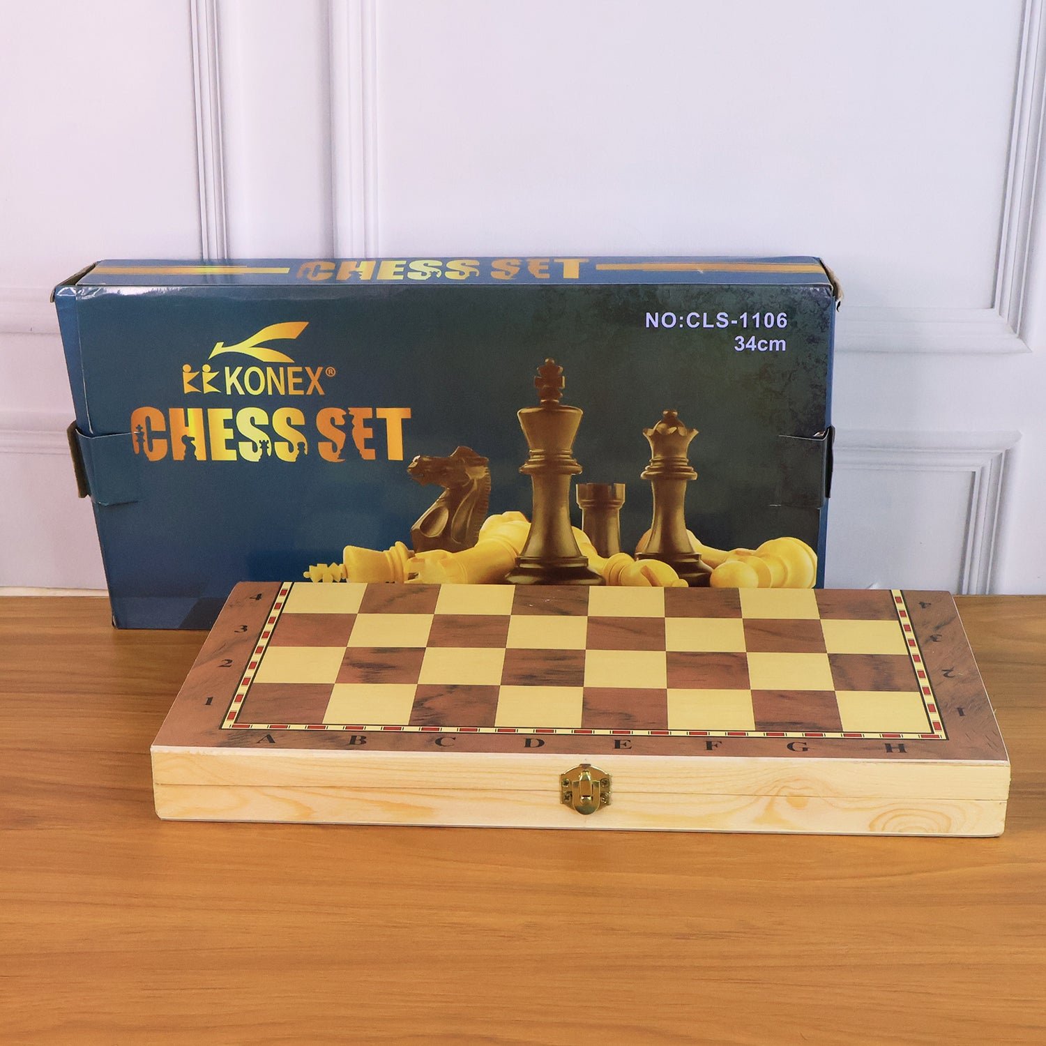 Folding Wooden Chess Board Set – Travel-Friendly | Boardoria