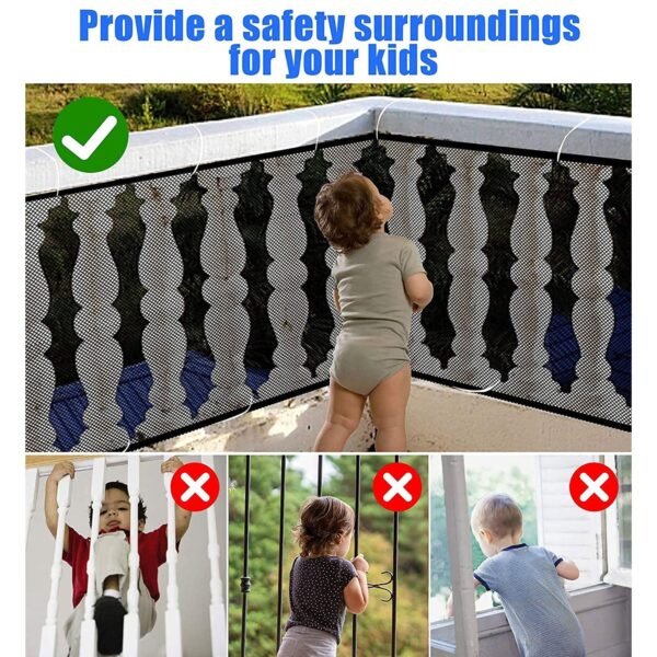Kids Balcony Safety Net – Heavy Duty Child & Pet Protection 6x90m
