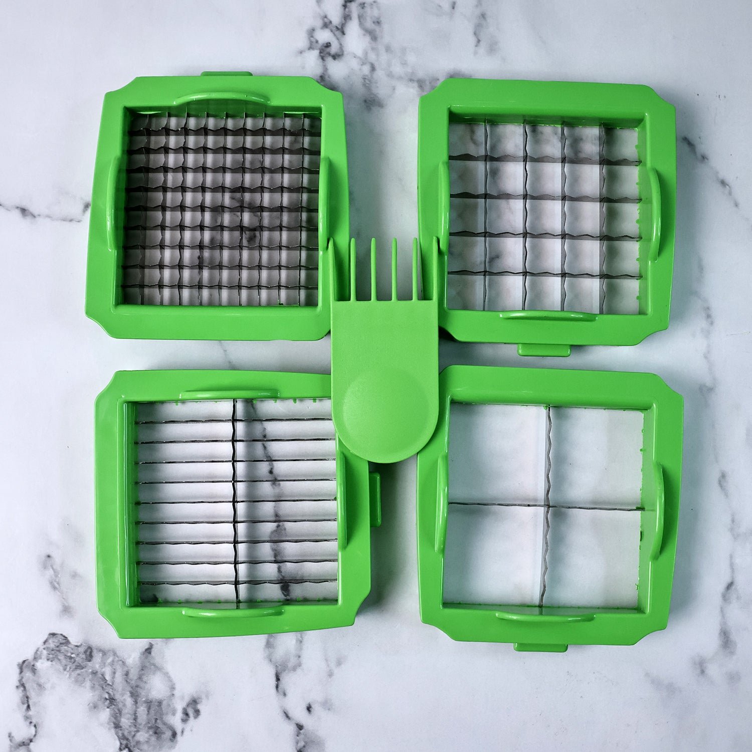 Vegetable Chopper – Quick Nicer Dicer with 4 Stainless Blades