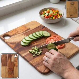 Wooden Chopping Board and Cutting Board for Kitchen 10 x 14 Inch (1...