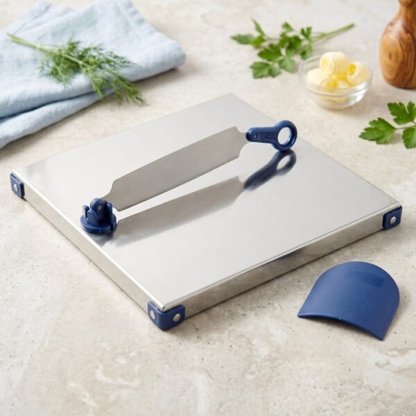 Stainless Steel 2 In 1 Cutting Chopping Board with Knife Finger Gua...