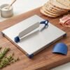 Stainless Steel 2 In 1 Cutting Chopping Board with Knife Finger Gua...
