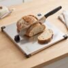 Stainless Steel 2 in 1 Cut and Chop Board with Knife and Sharpener...
