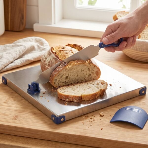 Stainless Steel 2 In 1 Cutting Chopping Board with Knife Finger Gua...