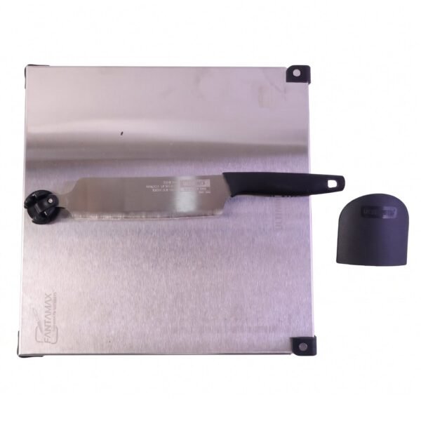 Stainless Steel 2 in 1 Cut and Chop Board with Knife and Sharpener...