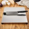 Stainless Steel 2 In 1 Cutting and Chopping Board with Built In Kni...