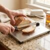 Stainless Steel 2 In 1 Cutting and Chopping Board with Built In Kni...