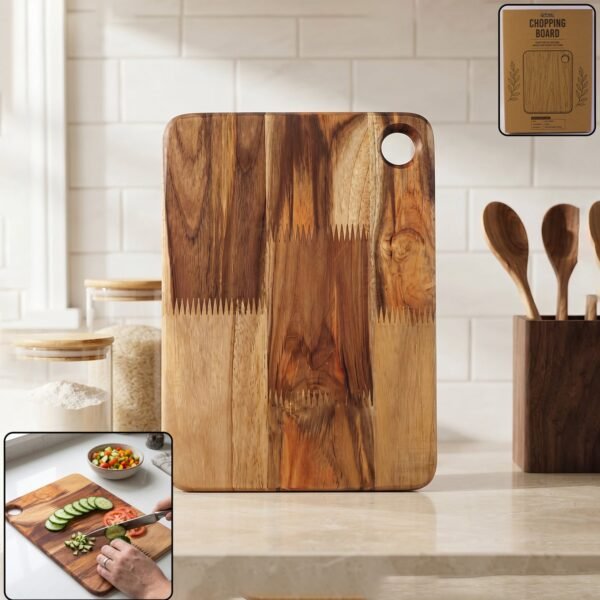 Wooden Chopping Board and Cutting Board for Kitchen 10 x 14 Inch (1...
