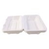 Bagasse Clamshell Food Box – Eco-Friendly 9x6 Inch Disposable Set