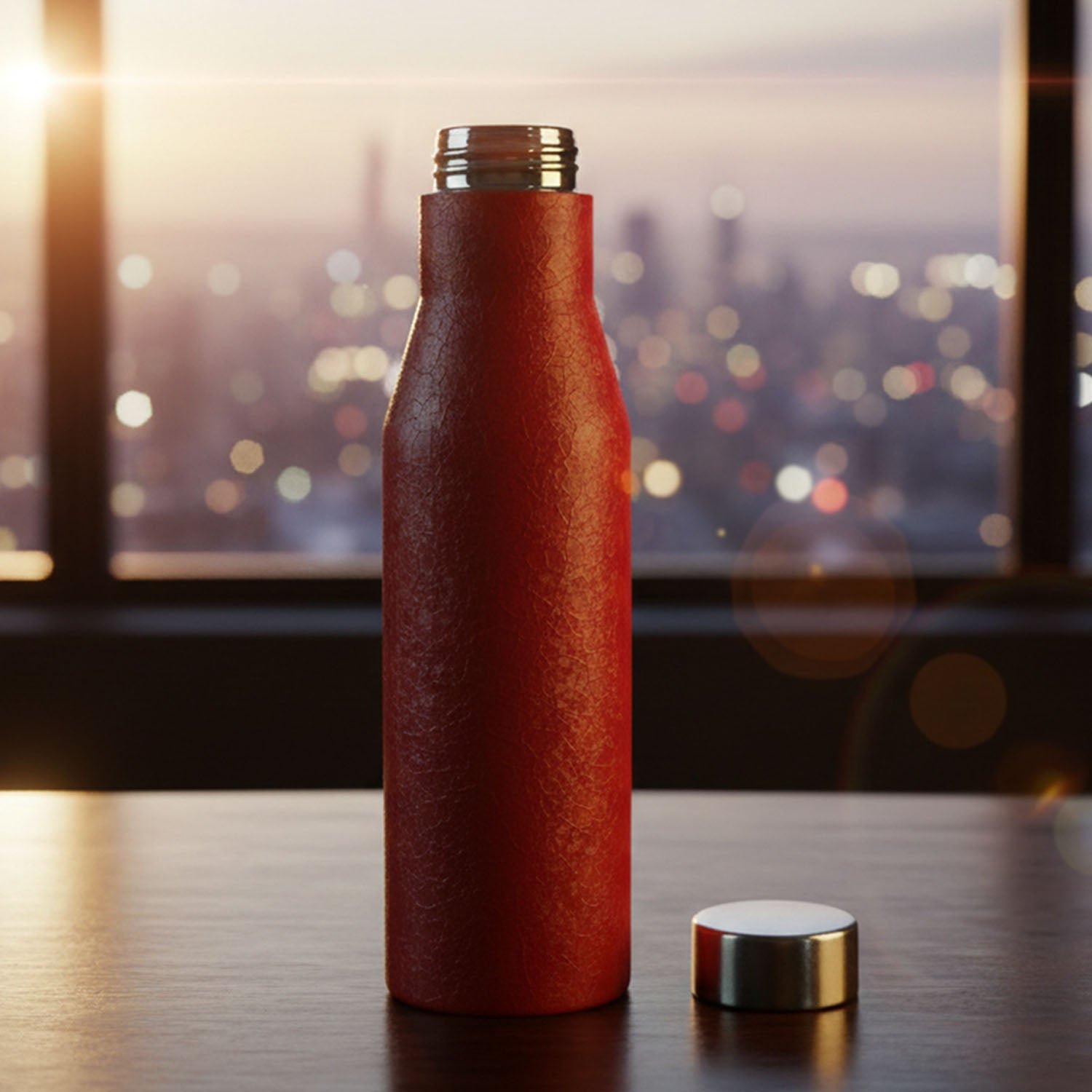 Red Stainless Steel Water Bottle 1000ml – Insulated & Leakproof