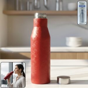 Red Stainless Steel Water Bottle 1000ml – Insulated & Leakproof
