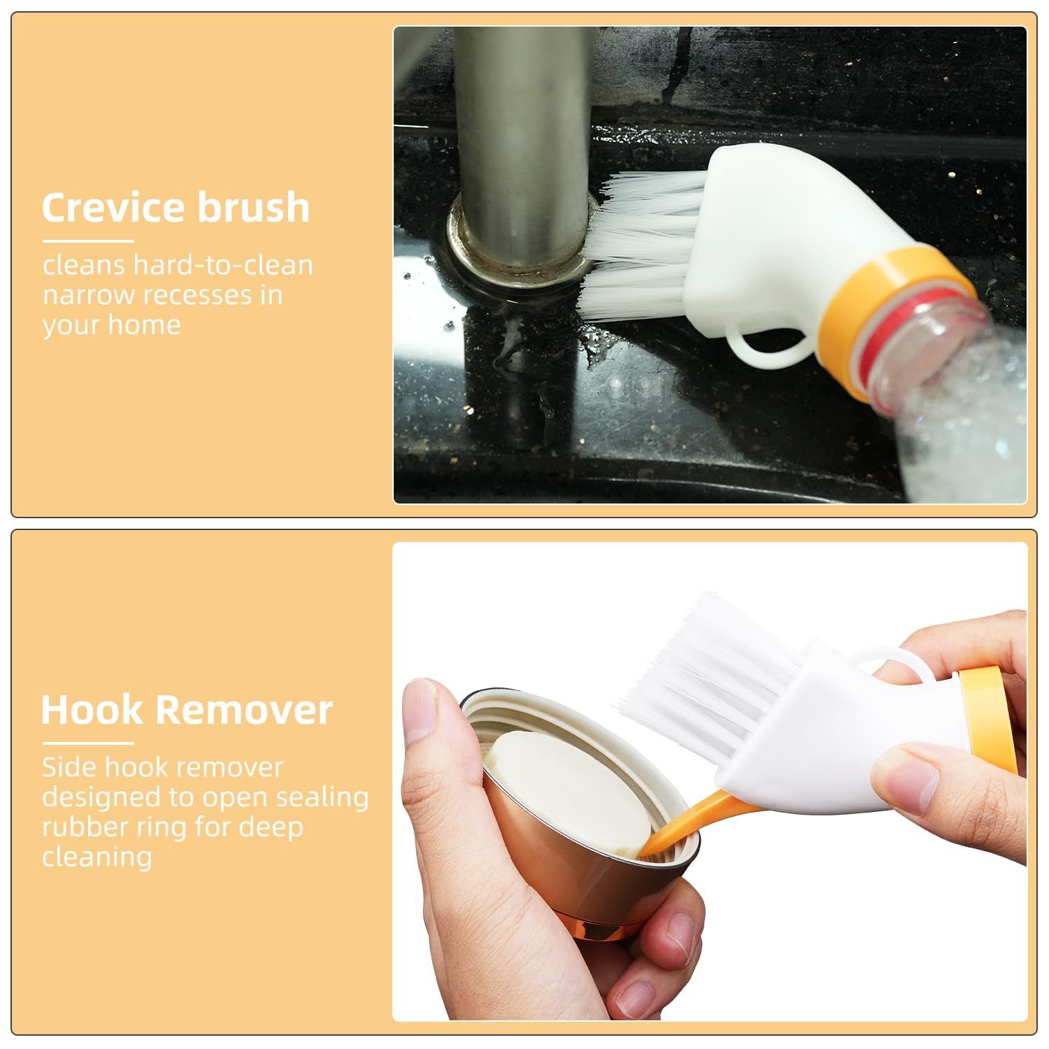 Bottle-Attachable Cleaning Brush – Ergonomic Deep Scrubber