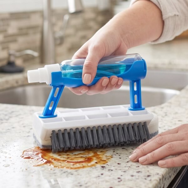 3 in 1 Multi Purpose Cleaning Brush with Soap Dispenser Sponge Scrubber (1 Pc)