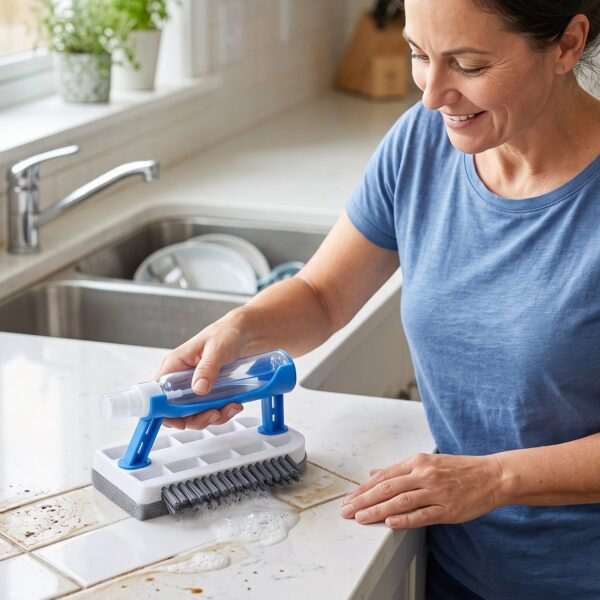 3 in 1 Multi Purpose Cleaning Brush with Soap Dispenser Sponge Scrubber (1 Pc)