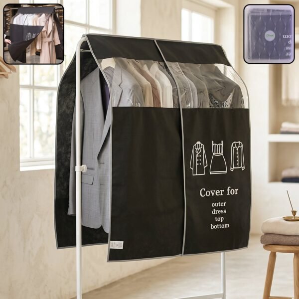 Hanging Garment Dust Cover – Keeps Clothes Neat & Dust-Free