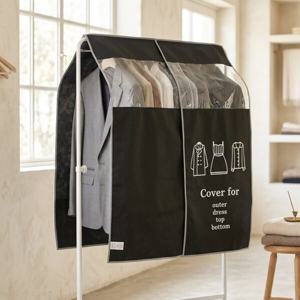 Hanging Garment Dust Cover – Keeps Clothes Neat & Dust-Free