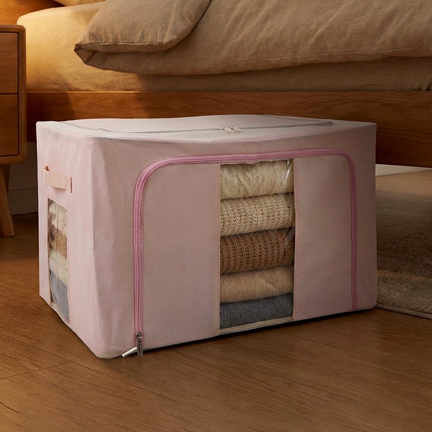 Foldable Fabric Clothes Storage Organizer Box - Space-Saving Design