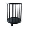 Metal Laundry Basket with Wheels, Round Standing Dirty Clothes Hamper (1 Pc)