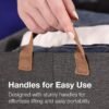 Foldable Cloth Storage Basket with Handle, Collapsible Clothes Organizer (1 Pc / 47x28 Cm)