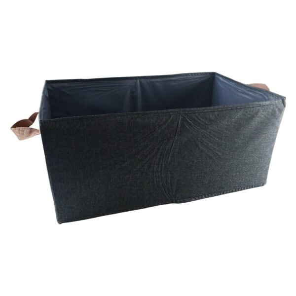 Foldable Cloth Storage Basket with Handle, Collapsible Clothes Organizer (1 Pc / 47x28 Cm)
