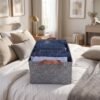 Foldable Cloth Storage Basket with Handle, Collapsible Clothes Organizer (1 Pc / 47x28 Cm)
