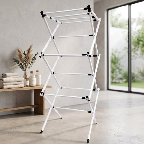 Metal Foldable Clothes Drying Rack – 3 Tier Portable Stand