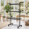 Expandable Garment Rack – 3 Layer Cloth Drying Stand with Wheels