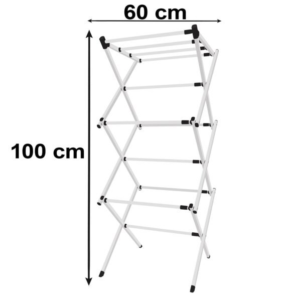 Metal Foldable Clothes Drying Rack – 3 Tier Portable Stand