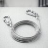 Heavy Duty Steel Clothesline – 5 Meter Wire Rope with Carabiner Hooks