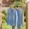 Heavy Duty Steel Clothesline – 5 Meter Wire Rope with Carabiner Hooks