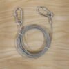 Heavy Duty Steel Clothesline – 5 Meter Wire Rope with Carabiner Hooks