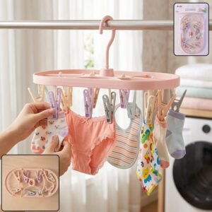 Multipurpose Plastic Hanger Clips Set – Strong Clothes Gripping Tool