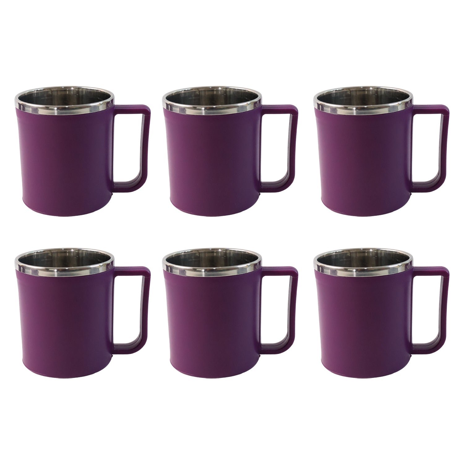 Stainless Steel Coffee Mug Set – Durable 200ML, 6 Pieces