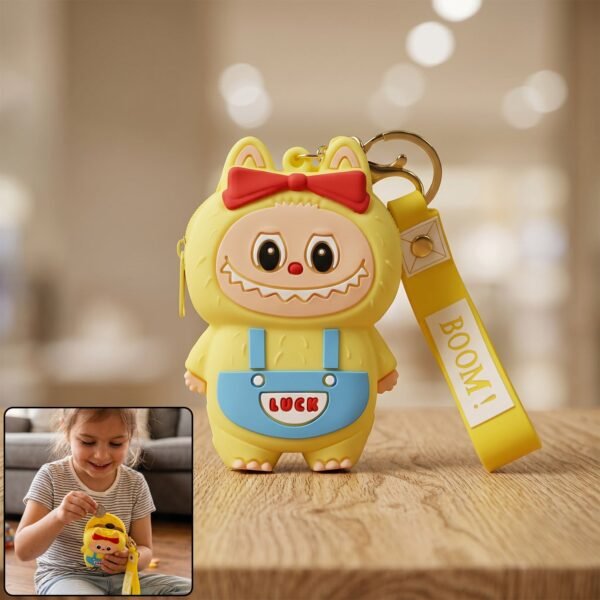 Cute Cartoon Monster Silicone Coin Purse – Playful & Compact
