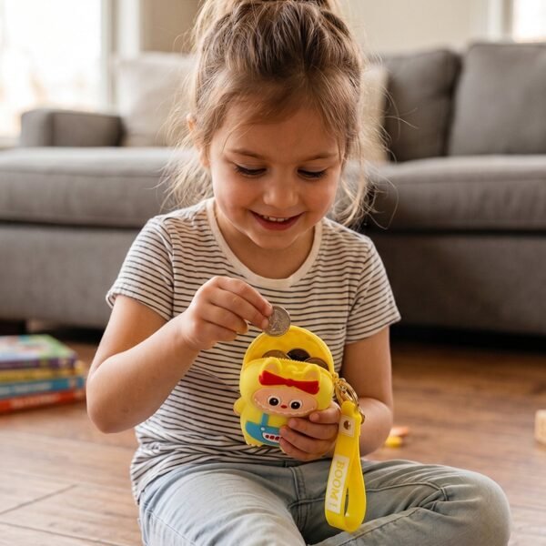 Cute Cartoon Monster Silicone Coin Purse – Playful & Compact