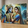 ColofulRadhaKrishna05-02 Radha Krishna Wall Frame – Elegant Divine Home Decor