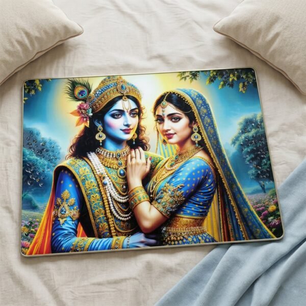 ColofulRadhaKrishna05-05 Radha Krishna Wall Frame – Elegant Divine Home Decor