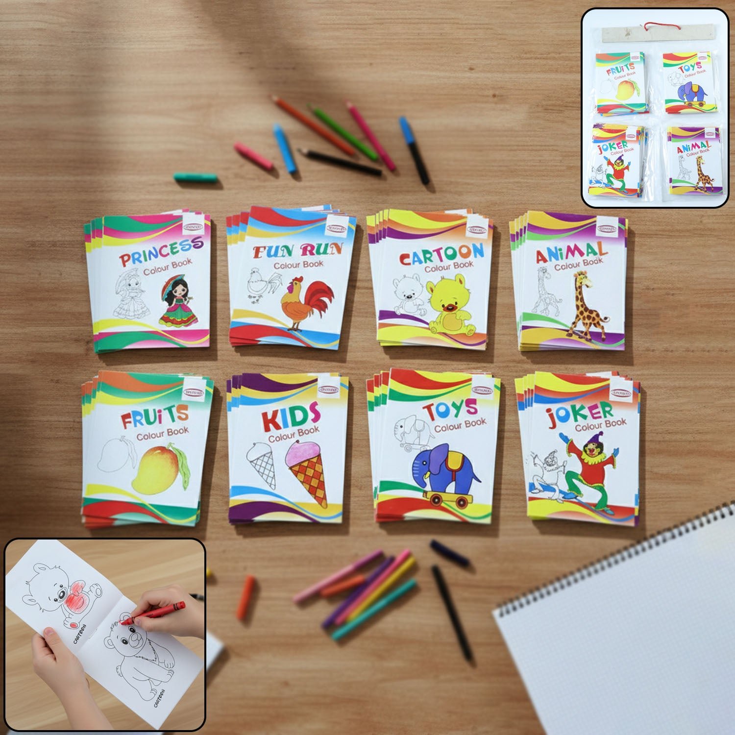 Kids Educational Colouring Book Set – 40-Piece Multi-Theme Fun