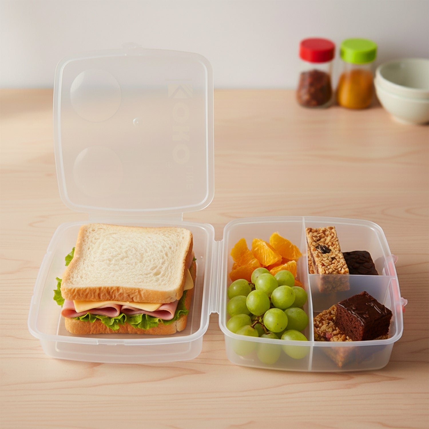 Airtight Multi-Compartment Lunch Box – 1400 ML Capacity