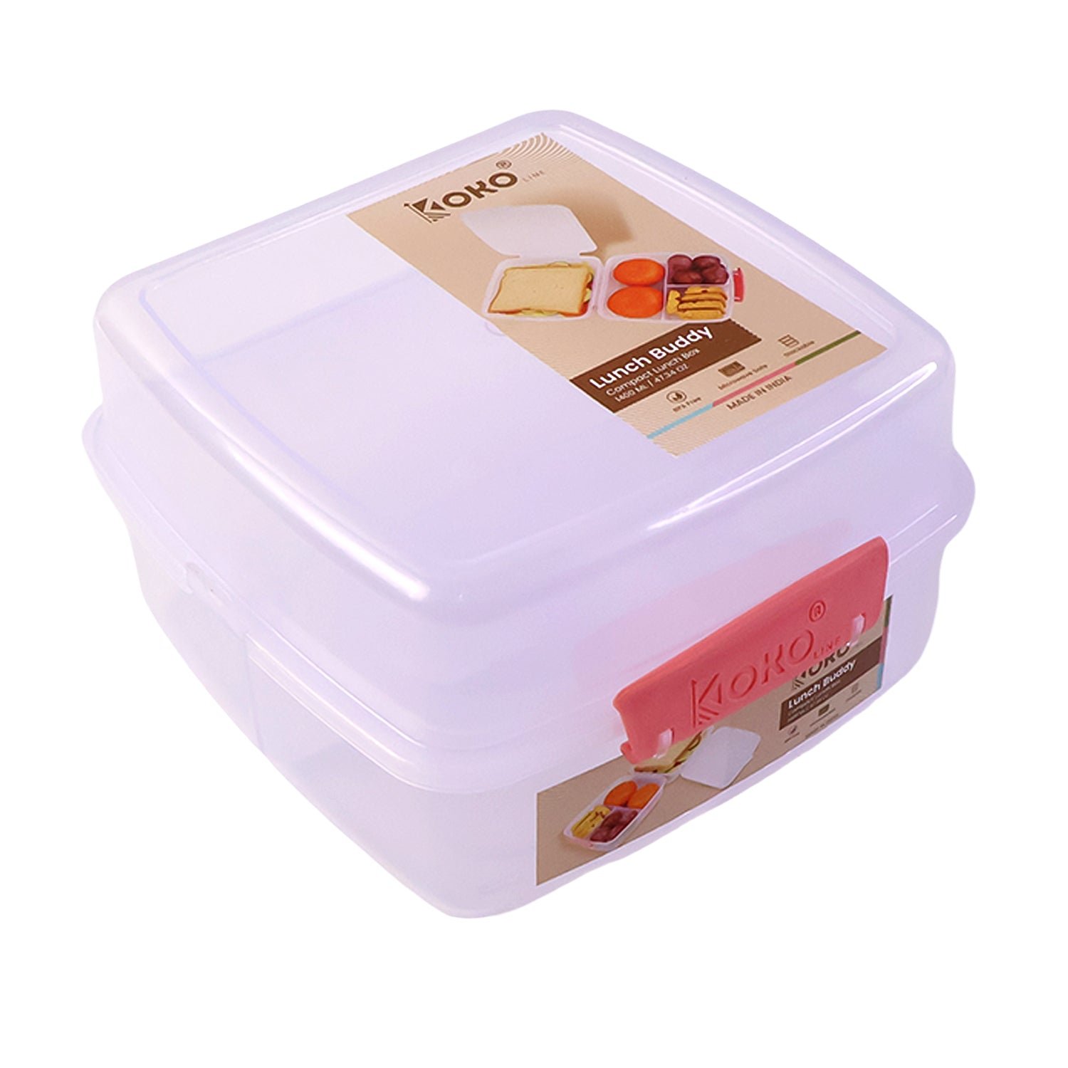 Airtight Multi-Compartment Lunch Box – 1400 ML Capacity