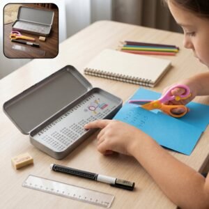 Kids Metal Pencil Box Set – Complete Stationery Organisation