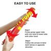 Red Chamki Confetti Party Popper for Birthday Wedding and Celebrati...