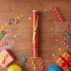 Red Chamki Confetti Party Popper for Birthday Wedding and Celebrati...