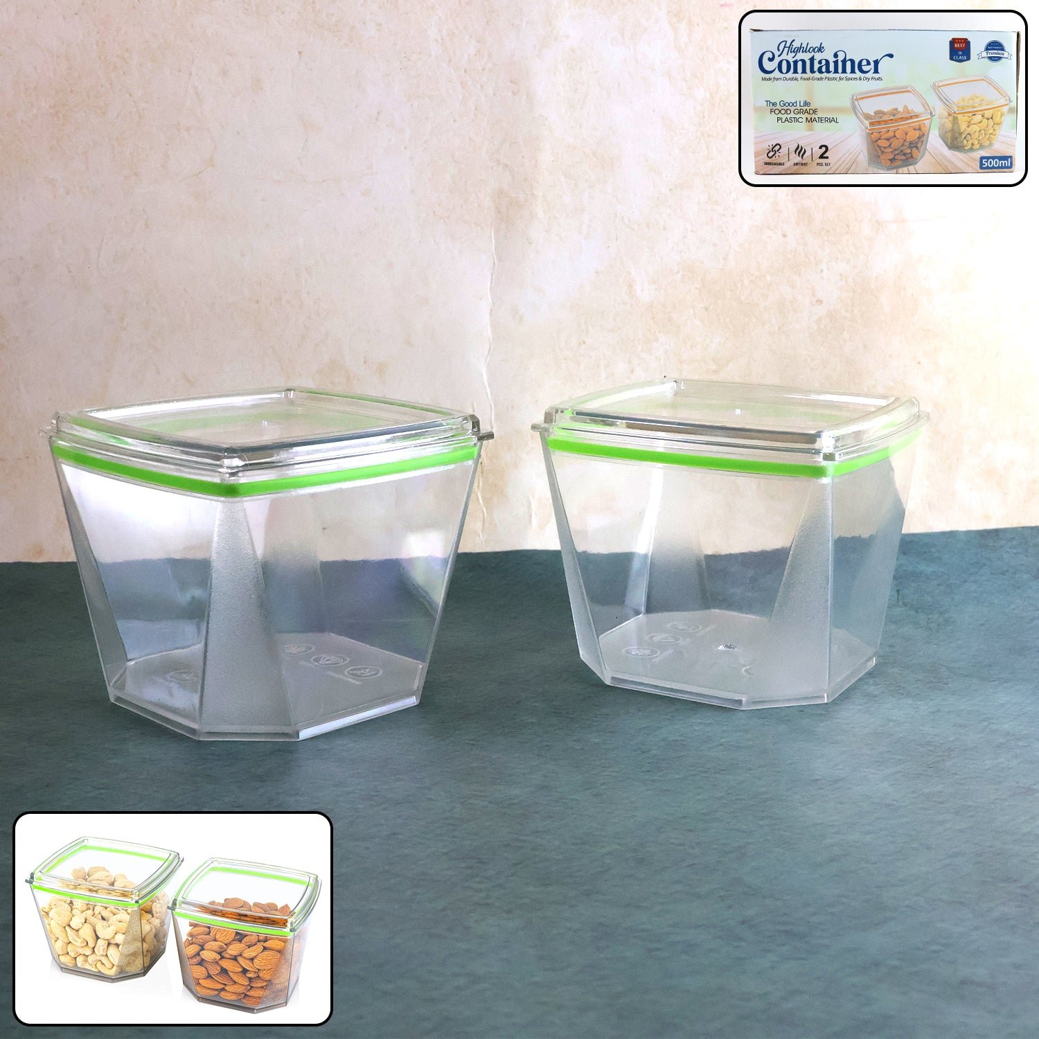 Container-WOSKU-01 500ml Leak-Proof Food Storage Container Set, Durable & Airtight