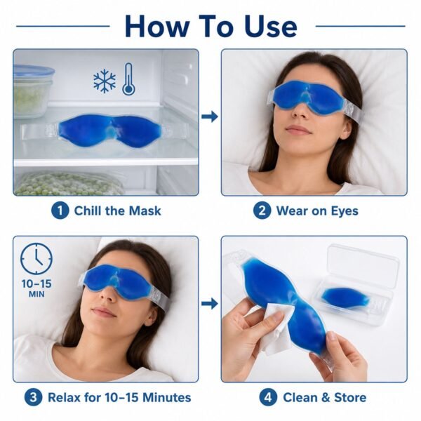Cooling Gel Eye Mask – Instant Relief & Puffy Eye Reduction