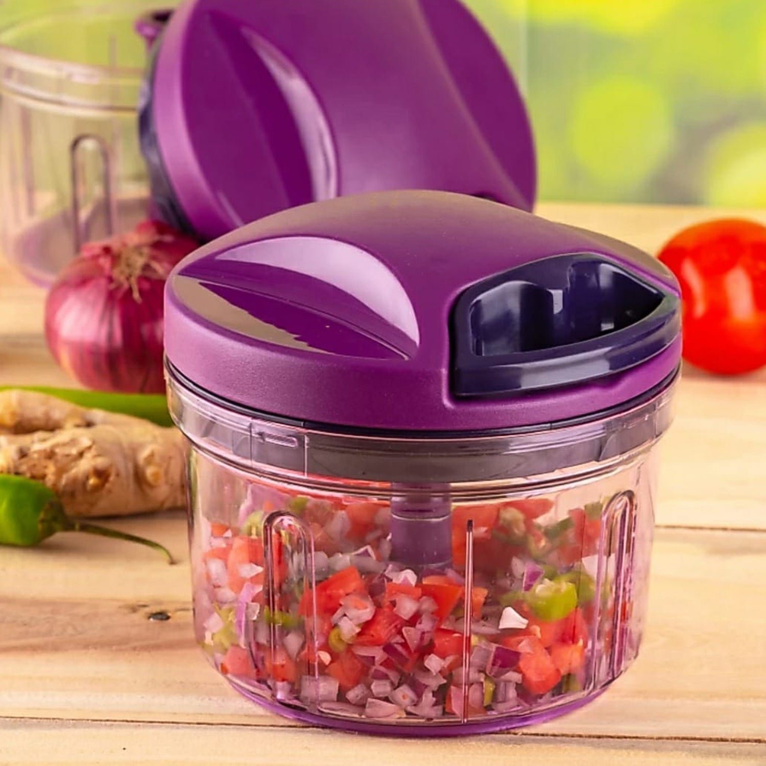 Copper-03 Vegetable Chopper 750ml – Efficient Pull String Cutter